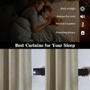 108 Inch Long Blackout Large Curtains 2 Panels,70 Wide Back Tab Window Drapes with Hooks,Track System Curtain Panels for Living Room Sliding Door Modern Farmhouse 70x108 in,70x9ft Light Taupe by CozyNest Decor