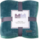 Mellowdy Extra Thick Hearty Plush Flannel Blanket (Deep Turquoise, 60x80) - 500GSM Twin Size Warm Blanket for Winter, Fall | Soft, Fluffy, Cuddly, Perfect for Bed, Oversized Throw for Couch, Sofa by CozyNest Decor