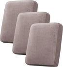 H.VERSAILTEX Velvet Stretch Couch Cushion Cover Plush Cushion Slipcover for Chair Loveseat Sofa Cushion Furniture Protector Seat Cushion Sofa Cover (3 Piece Sofa Cushion Covers, Taupe Striped) by CozyNest Decor