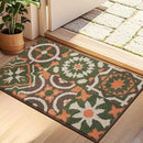 BEQHAUSE Dirt Trapper Door Mat 20" x 32", Non-Slip Entryway Rugs Washable, Floor Mat Stain Resistant and Absorbent Welcome Mat for Front Back Door, Muddy Wet Shoes & Paws, Boho Geometric Floral by CozyNest Decor