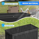 260 Gallon Deck Box XXL Large Outdoor Storage for Patio Furniture,Outdoor Cushions,Garden Tools and Pool Supplies,Waterproof,Resin,Lockable(Black Rattan) by CozyNest Decor