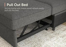 HONBAY Sectional Sleeper Sofa with Pull Out Bed U-Shape Sectional Couch Sleeper Bed with Storage Chaise 6 Seater, Light Grey by CozyNest Decor