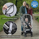 Bemece Stroller Rain Cover, Universal Stroller - Waterproof Windproof Travel Weather Shield Thick & Durable Protect from Dust and Snow with Breathable Ventilation Mesh Clear Visibility by TinyTreasures Baby Boutique