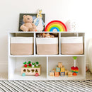 NaturalCozy Storage Cubes 9”x9”x7”Cotton Rope Woven Baskets for Organizing 3-Pack | 9 Inch Cube Storage Bin | Small Basket for Shelf Nursery, Pantry, Decorative Plant, Bathroom Closet, Toy Gift by TinyTreasures Baby Boutique