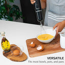 OVENTE Immersion Hand Blender, 300W Electric Handheld Portable Stick Mixer Set with 2 Mixing Speed, Stainless Steel Blades, Egg Whisk Attachment, Mixing Beaker and BPA-Free Food Chopper, Black HS565B by TinyTreasures Baby Boutique
