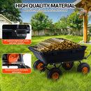Garvee 800 lbs Poly Garden Dump Cart, Heavy-Duty Wheelbarrow with 10-Inch Tires, 180° Rotating Handle, Steel Frame and Quick Release System Garden Dump Cart for Soil Plants Gardening Tools Wood by GreenHaven Gardens