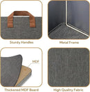 GRANNY SAYS Closet Storage Baskets, Collapsible Fabric Storage Bins with Metal Frame, Clothes Organizer Bins, Extra Large Baskets for Shelves, Dark Gray, 4-Pack by CozyNest Decor