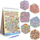 Sticker Therapy 3D Scenes – 6 Sets Large Size DIY 3D Sticker Scene with Tweezer for Adults & Kids Relief Stress Pass The Time, Cute Miniature House & Room Material Collection Book 01 by TinyTreasures Baby Boutique