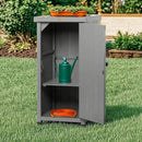 Outdoor Storage Cabinet for Patio, Garden Potting Bench Table with Shelves & Metal-Tabletop, Wooden Planting Work Station, Weatherproof by GreenHaven Gardens