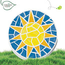 Creative Roots Mosaic Sun Stepping Stone Kit, Includes 7-Inch Ceramic Stepping Stone & 6 Vibrant Paints, DIY Garden Stone for Kids Ages 6+ by TinyTreasures Baby Boutique