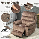 27in Extra Wide Power Lift Recliner Chair for Big Tall with Extended Footrest Heat Massage, Oversized Electric Lift Recliner Chairs for Adults Elderly Seniors, Arm Storage & Cup Holders by CozyNest Decor