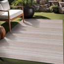 Stripe Outdoor Rug 5x7 Washable Outside Carpet for Indoor Patio Porch Waterproof Easy Cleaning Non Shedding Area Rugs Beige 5 x 7 by CozyNest Decor