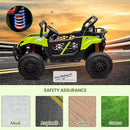 24V 2 Seater Ride On Car Truck, Power Wheels Kids UTV w/Parent Remote Control, 3.1 MPH Max Speed, Music Player, LED Lights & Storage, Electric Vehicle Ride On Toy for Kids Toddler Ages 3-8, Green by TinyTreasures Baby Boutique
