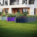 Galvanized Metal Planter Raised Garden Bed Kit for Gardening Outdoor，8x2x1ft Planter Grow Garden Box Raised Flower Bed，Long Vegetable Clearance Herb Raised Garden Beds for Gardening by GreenHaven Gardens