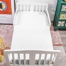 NTBAY 2 Pack Waterproof Mini Crib Mattress Protector, Quilted 24"x38" Fitted Mattress Cover - Machine Washable - Soft and Breathable Baby Mattress Pad Sheet for Mini Crib and Baby Playards, White by TinyTreasures Baby Boutique