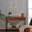 CLXEAST Champagne Gold Metal Wall Clock, Large Roman Numeral 24 Inch Wall Clocks for Living Room Decor,House Warming Gifts New Home by CozyNest Decor