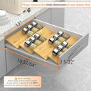 AMBIRD Bamboo Spice Drawer Organizer with Non-slip Mat, 4 Tier Jar Spice Rack Tray 13'',Seasoning Organizer for Kitchen,Cabinet,Drawers,Countertop by CozyNest Decor