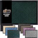 GORILLA GRIP 100% Waterproof All-Season WeatherMax Doormat US Designed Natural Rubber, Stain and Fade Resistant, Low Profile Indoor Outdoor Door Mats, Easy Clean Patio Mat, 23x35, Green Diamond by CozyNest Decor