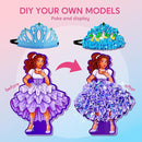 Klever Kits Poke in Fun Art Crafts for Kids Ages 4-8, Princess Dress-up, Art Activities, DIY Craft Kits, Birthday Gifts for Girls Ages 4 5 6 7 8+ by TinyTreasures Baby Boutique