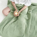 Amélie Home Chenille Knit Throw Blanket for Couch, Checkered Texture Decorative Soft Blanket for Sofa, Bed & Living Room, 50"x60", Sage Green by CozyNest Decor