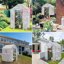 WORKPRO Greenhouse, 56” x 56” x 77” Heavy Duty Walk in Greenhouses for Outdoors with Screen Windows, Thicken PE Cover, 3 Tier 8 Shelves Portable Green House Kit for Patio, Backyard and Porch by GreenHaven Gardens