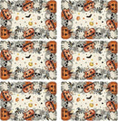 XCHI Spooky Skeleton Ghost Pumpkin Halloween Placemats Set of 6 Table Mats for Party Home Kitchen Dining Table Decorations 12x18 Inch by CozyNest Decor