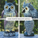 Galashield Owl Decoy to Scare Birds Away | Plastic Owls to Scare Birds Away | Owl Statue for Garden & Outdoors by Galashield [Set of 2] by GreenHaven Gardens