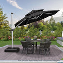 PURPLE LEAF 10 Feet Patio Umbrella Outdoor Round Umbrella Large Cantilever Umbrella Windproof Offset Heavy Duty Sun for Garden Deck Pool Patio, Black by GreenHaven Gardens