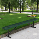 96" L Outdoor Metal Benches, Heavy Duty Garden Park Bench for Outside, Porch Chair Sports Backless Commercial Benches Mesh Bench for Shopping Mall, Store, Lawn, Park, Patio, Deck, Garden by GreenHaven Gardens