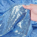 SquarePie Sequin Tablecloth 90 x 132 Inch Baby Blue Sparkly Table Linen for Wedding Party by CozyNest Decor