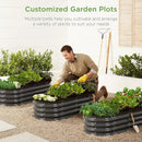 Best Choice Products 4x2x1ft Outdoor Metal Raised Garden Bed, Oval Deep Root Planter Box for Vegetables, Flowers, Herbs, and Succulents w/ 51 Gallon Capacity, Rubber Edge Guard - Charcoal by GreenHaven Gardens