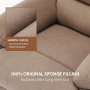 Swivel Rocking Recliner Chair for Adults, Overstuffed Manual Glider Rocker Recliner Chairs, Upholstered Reclining Single Sofa for Living Room Nursery (Mocha) by TinyTreasures Baby Boutique