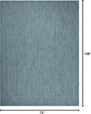Adiva Rugs Outdoor Indoor Area Rug, Weather Resistant, Easy to Clean, Stain Resistant Floor Mat for Dining Room, Backyard, Deck, Patio (Aqua Weiss, 6' x 9')