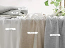 FMFUNCTEX Pinch Pleated Curtains 84 Inches Long for Living Room, White Semi Sheer Faux Linen Textured Pleat Drapes for Bedroom with Hooks, Light Filtering Neutral Farmhouse Window Drapes 2 Panels by CozyNest Decor