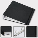 Vienrose Linen 3-Ring Photo Album Holds 190 Photos, 160 4x6 Photos and 30 6x8 Pictures, Picture Album with Multiple Size Pockets, Memory Book for Family Wedding Anniversary Baby, Black by TinyTreasures Baby Boutique