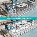 HEBE Outdoor Rug Waterproof 6x9, Reversible Plastic Straw Rug RV Camping Rug, Indoor Outdoor Patio Mat Clearance, Outside Carpet for Porch,Deck,Camper,Balcony,Backyard,Picnic by GreenHaven Gardens