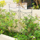 45.3" H x 15" W Metal Garden Trellis for Climbing Plants, Black Iron Trellis for Vines Plant Rose Vegetable Support,Large Decorative Outdoor Trellis，2 Pack by GreenHaven Gardens