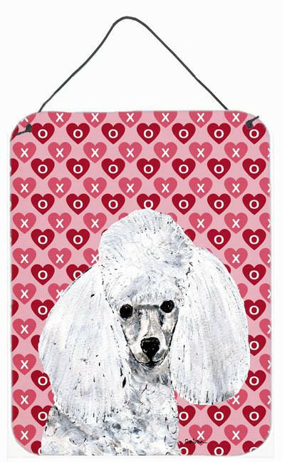 White Toy Poodle Hearts and Love Wall or Door Hanging Prints SC9701DS1216