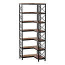 7 Tier Corner Bookshelf, Storage Unit For Living Room by HouseOfZazla