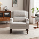Kidol & Shellder Beige Oversized Accent Chair for Living Room Mid Century Modern Reading Chair with Back Wide Upholstered Comfy Single Sofa Chair for Bedroom Lounge Side Corner Boucle Fabric Armchair by CozyNest Decor
