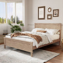 Mid-Century Platform Bed With Headboard And Slat Support, No Box Spring Needed