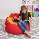 Posh Creations Cute Soft and Comfy Bean Bag Chair for Kids, Large, Animal - Red Dragon by TinyTreasures Baby Boutique