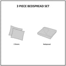 3 Piece Reversible Bedspread Set Cream King/Cal King