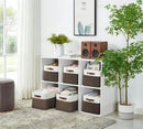 DECOMOMO Storage Baskets for Shelves - Fabric Closet Organizers and Storage Bins, Perfect Baskets for Organizing Closet Toys Nursery (Brown and White, XL - 3 Pack) by CozyNest Decor