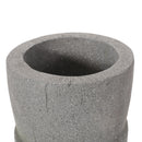 Classic Flower Planter With Magnesium Oxide Material - Stone Gray by HouseOfZazla
