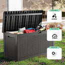 Vixzen 60 Gallon Outdoor Deck Box,Lockable Resin Waterproof Storage Box,UV Resistant,Weather Resistance,Outside Storage Bin for Gardening Tools,Pool Supplies,Black by CozyNest Decor