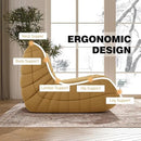 Bean Bag Chair, Memory Foam Bean Bag Sofa Large Bean Bag Chair for Adults, Bean Bag Chairs for Teens with High Density Comfortable Foam, Bean Bag for Living Room, Bedroom (Yellow) by CozyNest Decor