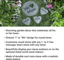 Let's Make Memories Personalized Garden Stone - Resin - Custom Garden Décor - Round Stone with Heart Cutout - for Dad - for Father's Day by CozyNest Decor