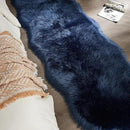 AMTOVO Faux Sheepskin Rug, Dark Blue Ultra Soft Fluffy Shag Area Rug, 2 x 6 ft Faux Fur Rug for Bedroom Sofa Throw Cushion Room Decor, Sheepskin by CozyNest Decor