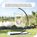 Lazy Daze Hammocks Chair Caribbean Hanging Rope Weaving Chair with 40" Hardwood Spreader Bar and Soft-Spun Cotton Rope for Indoor/Outdoor Backyard & Living Room, Max 300 LBS, Natural by GreenHaven Gardens